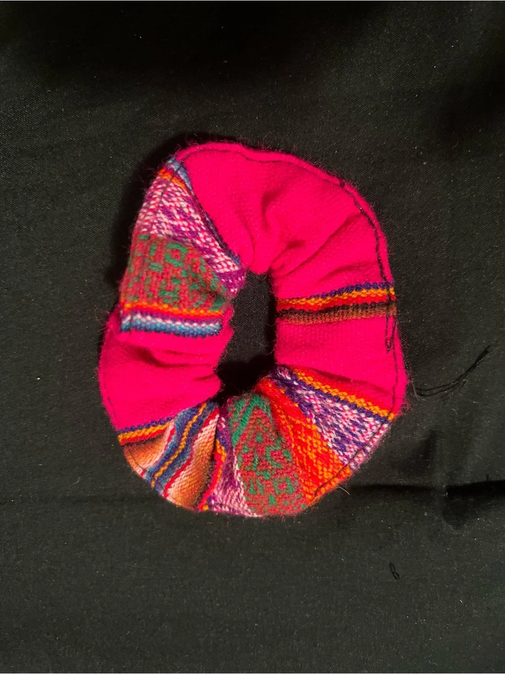 Peruvian Handwoven Pattern Scrunchie